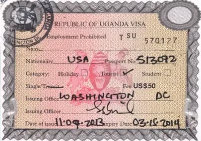 Uganda Visa Photo